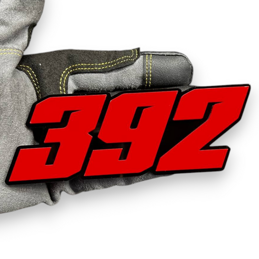392 badge installed on Ford F150 grille custom emblem