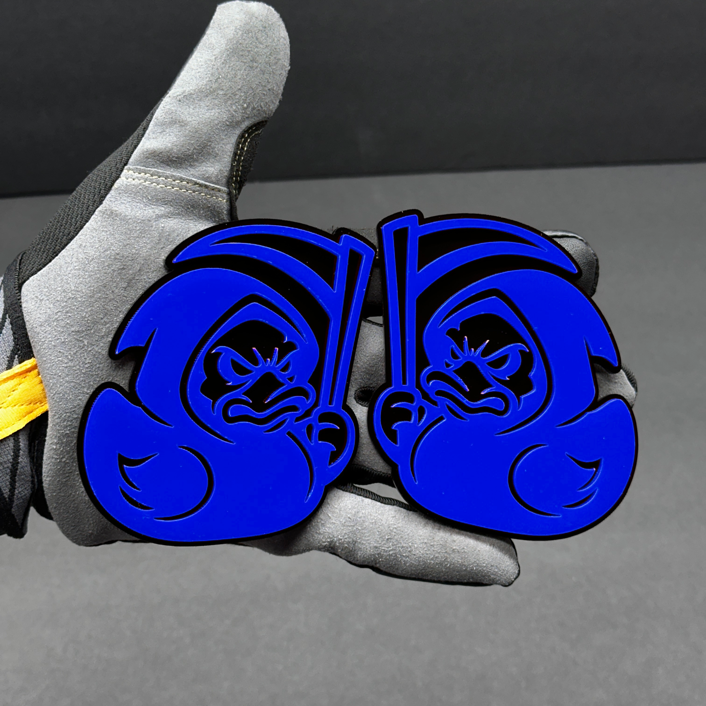 Evil Duck fender badge pair for trucks cars SUVs and custom automotive builds
