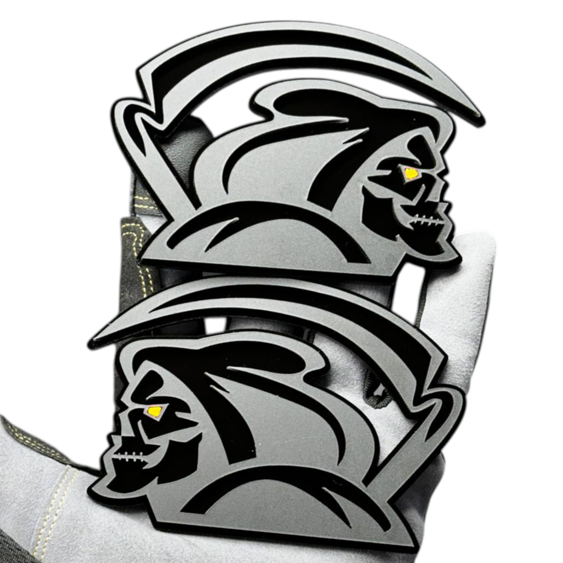 Custom Skull auto emblem pair for hood tailgate door or side panel