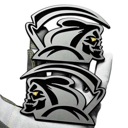 Custom Skull auto emblem pair for hood tailgate door or side panel
