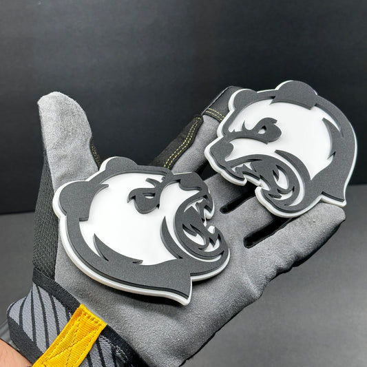 Panda automotive emblem pair for custom car truck hood fender tailgate use