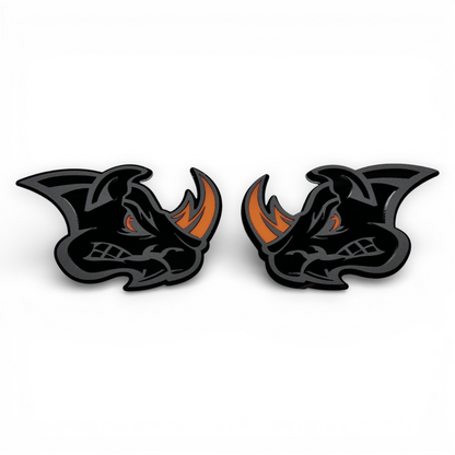 Fender Angry Rhino Car Emblem Horn - Red Eye  Sport Offroad SUV Badge