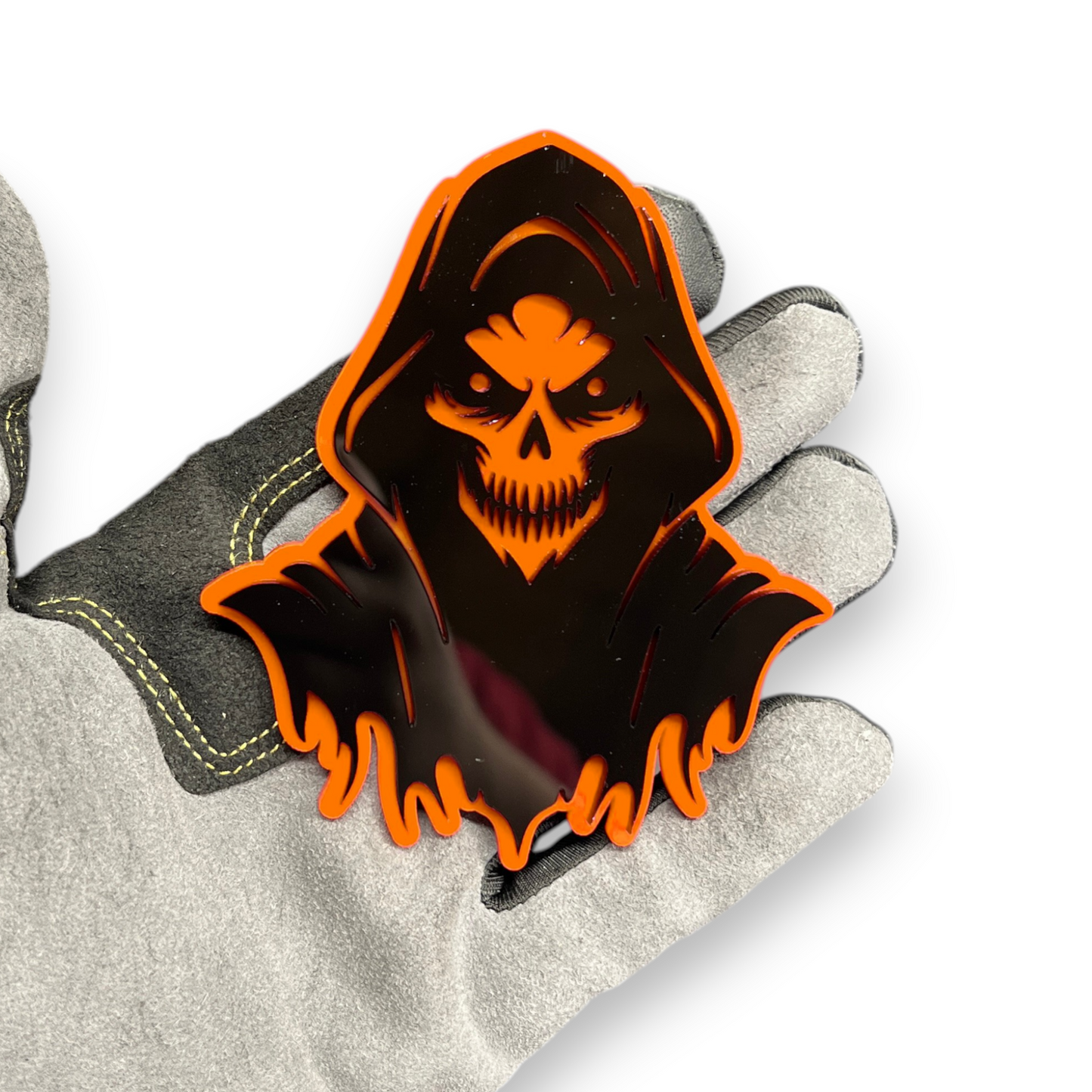 Reaper skull badge for Ford Chevy Ram diesel trucks