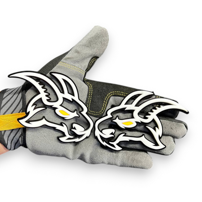 laser cut goat head badge on universal truck SUV application