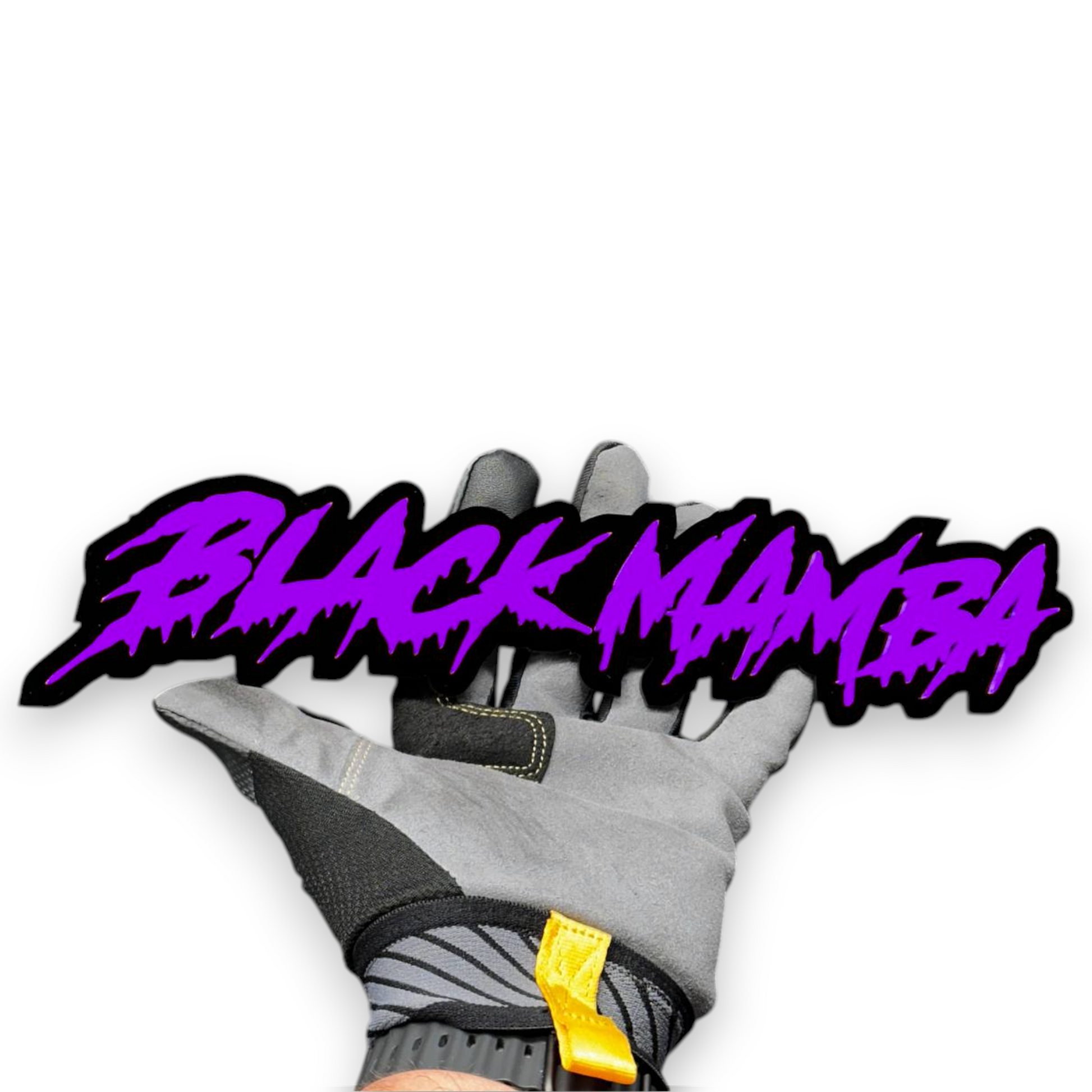 Black Mamba custom acrylic car badge fender emblem for Dodge Charger and Challenger muscle car styling.