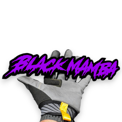 Black Mamba custom acrylic car badge fender emblem for Dodge Charger and Challenger muscle car styling.