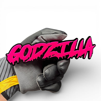 Dripping Godzilla lettering badge for RAM 2500 offroad truck