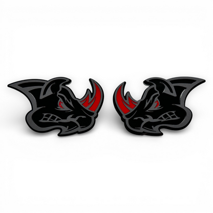 Fender Angry Rhino Car Emblem Horn - Red Eye  Sport Offroad SUV Badge