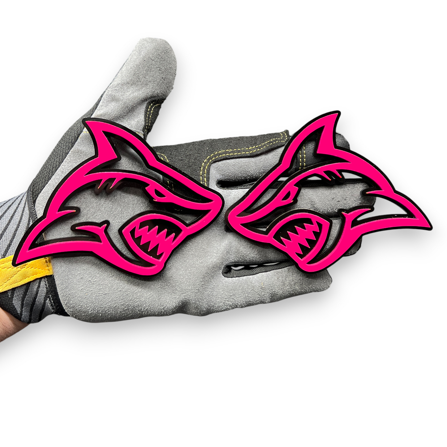 Shark emblem on Chevy Silverado tailgate badge