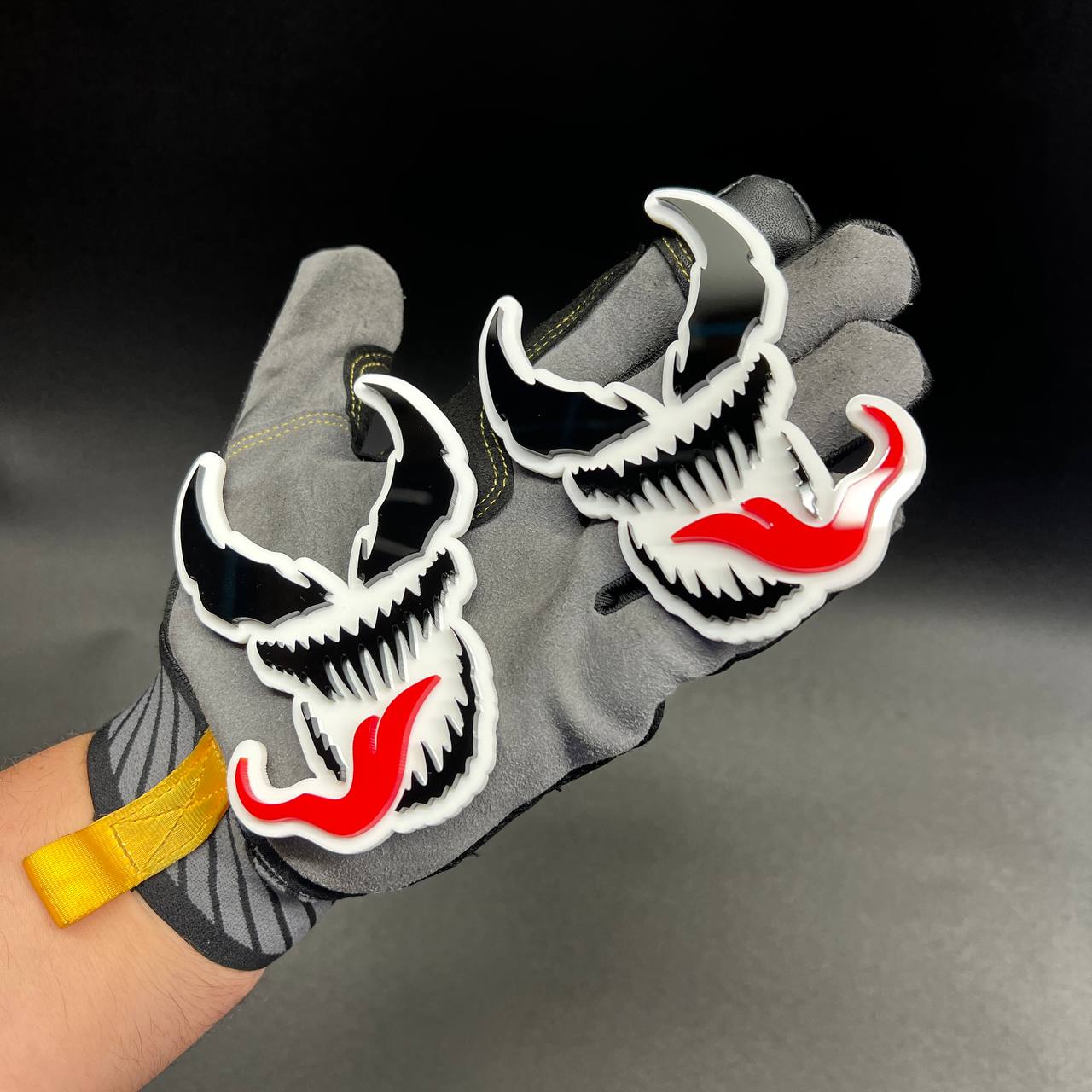 aggressive monster emblem on Dodge Charger Challenger muscle car