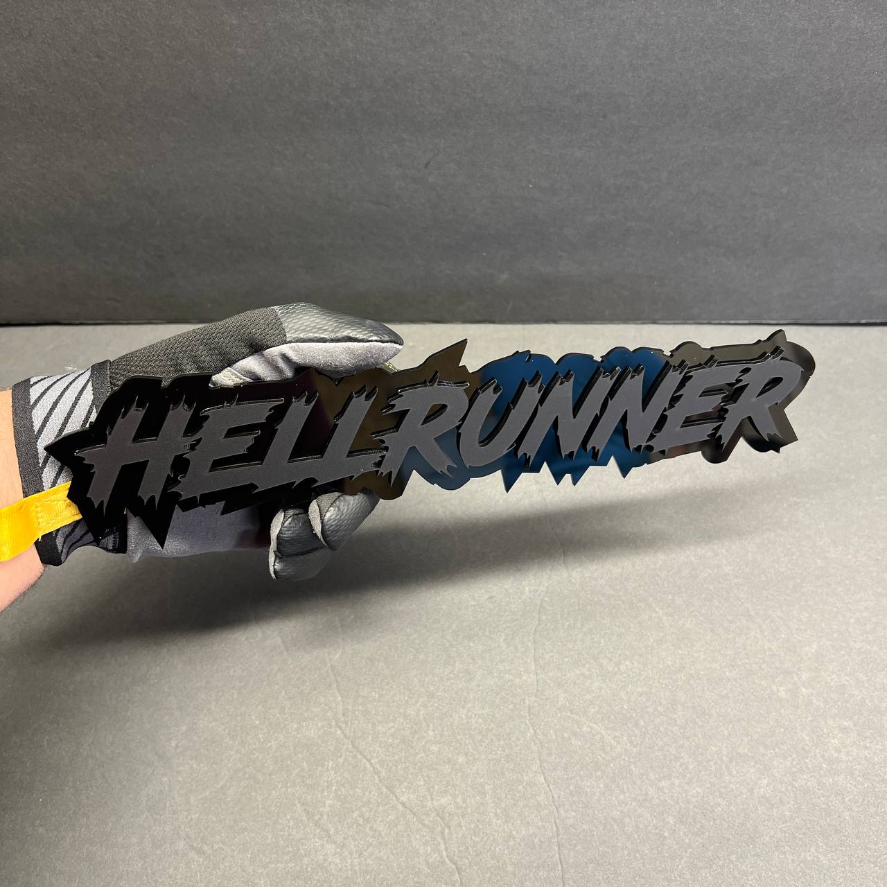Hellrunner custom acrylic car badge emblem for truck fender and tailgate