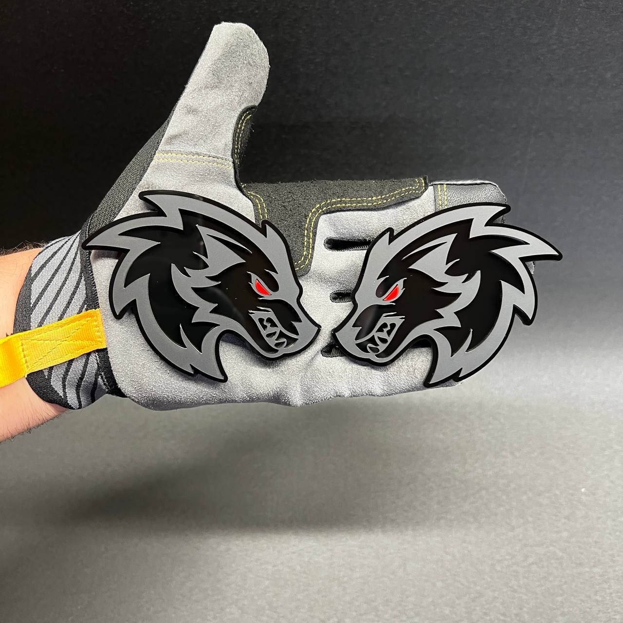 aggressive wolf emblem on Dodge RAM truck performance build