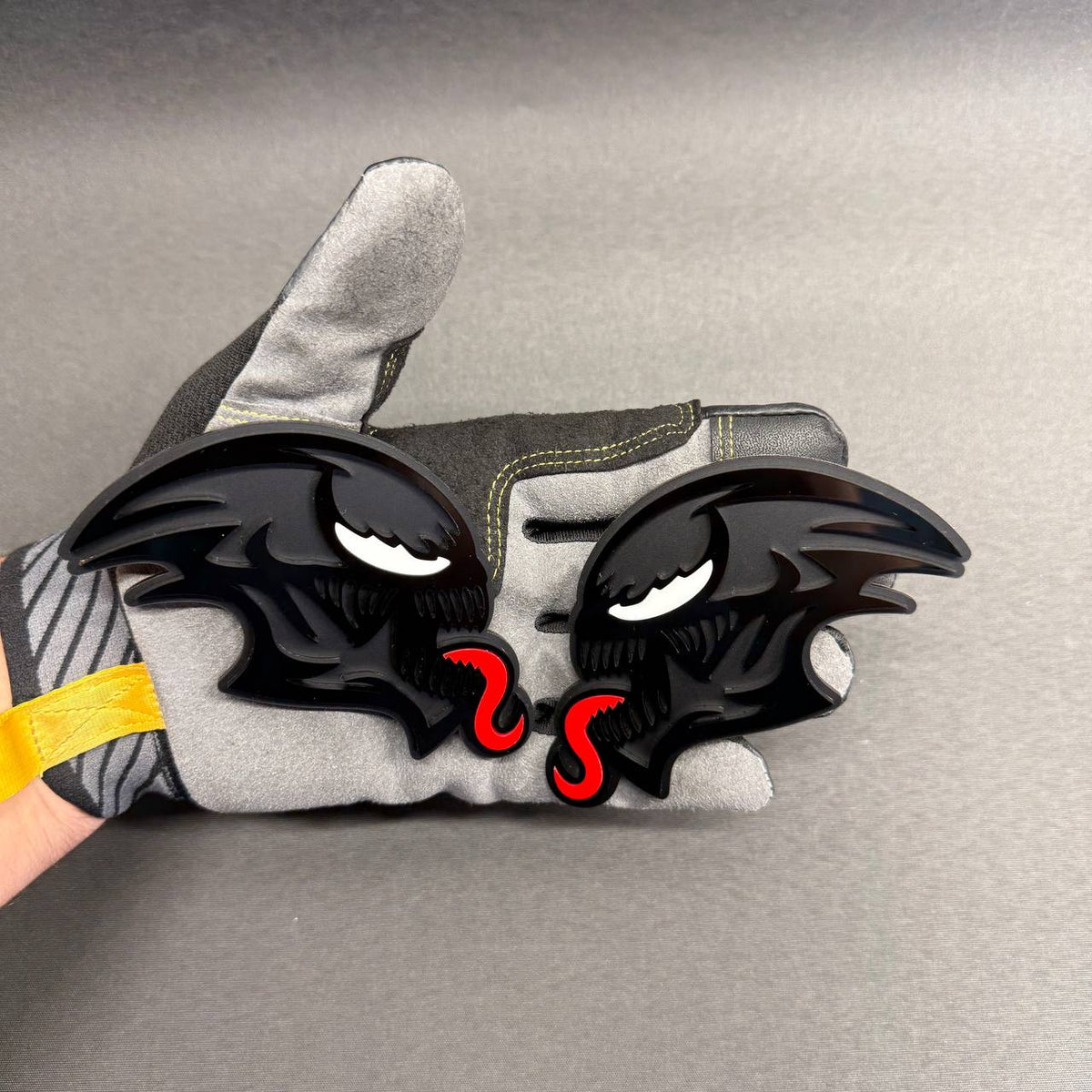 Custom ALIEN head automotive badge for Ford Mustang, trucks, SUVs and off-road vehicles.
