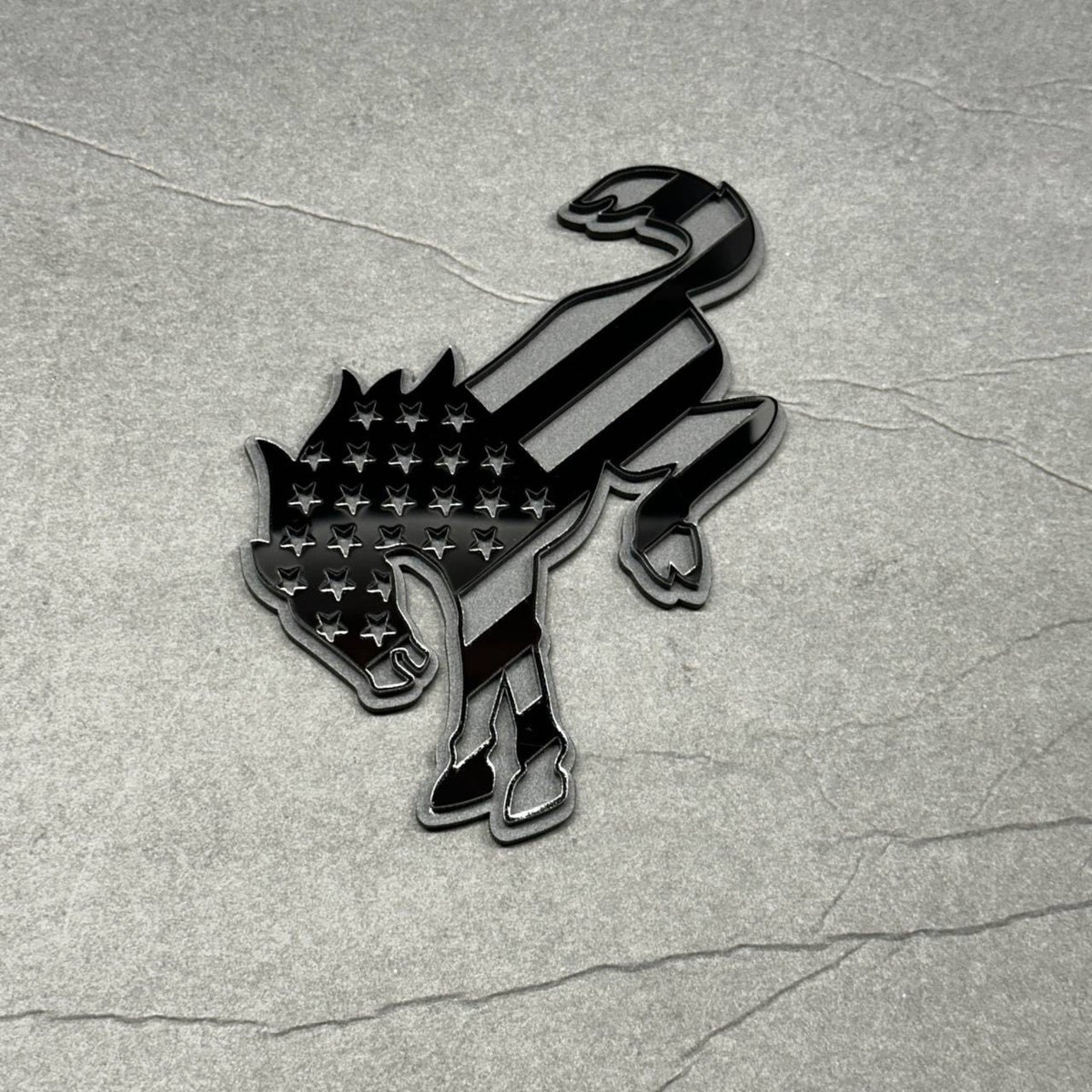 American flag wild horse car badge fender emblem designed to fit Ford Bronco SUV