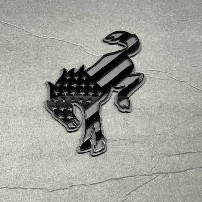 American flag wild horse car badge fender emblem designed to fit Ford Bronco SUV