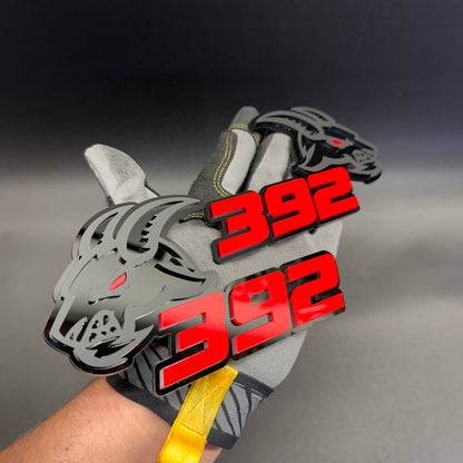 Angry Goat 392 performance badge with goat head design for Dodge and RAM
