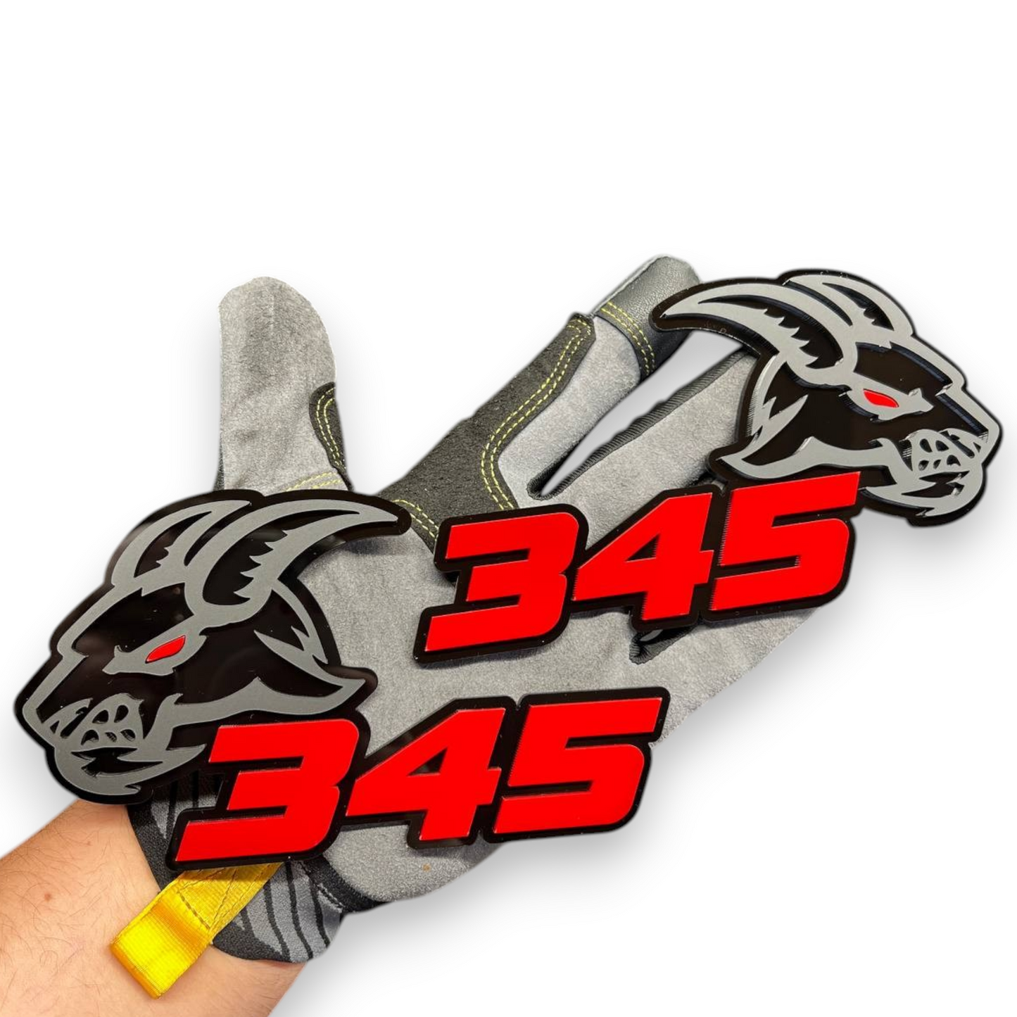 Big Horn goat head badge pair acrylic emblem for Dodge Ram truck custom styling