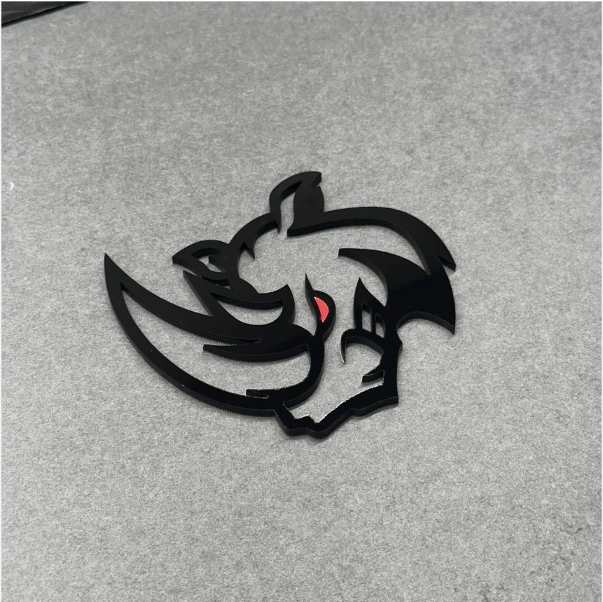 Black Hell Rhino Red Eye car fender badge for Ford, Chevrolet, Dodge, RAM, Jeep, GMC and Toyota vehicles