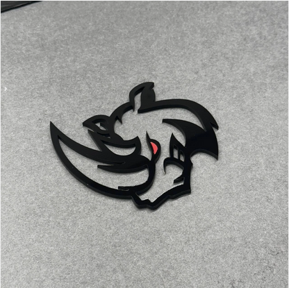 Black Hell Rhino Red Eye car fender badge for Ford, Chevrolet, Dodge, RAM, Jeep, GMC and Toyota vehicles