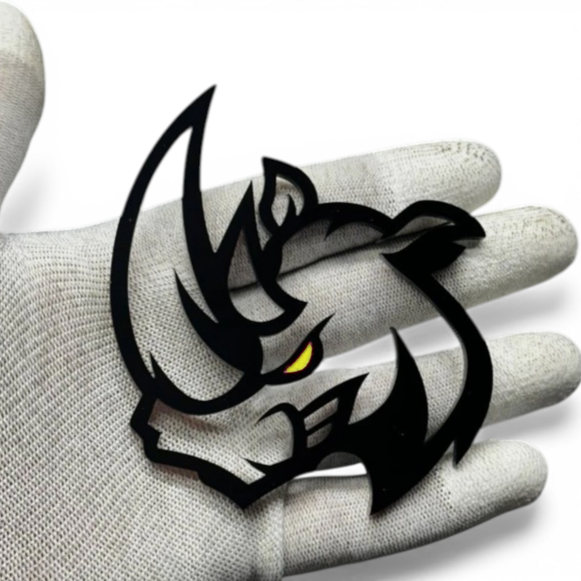 Aftermarket Rhino emblem pair for car truck SUV Jeep and off-road vehicle builds