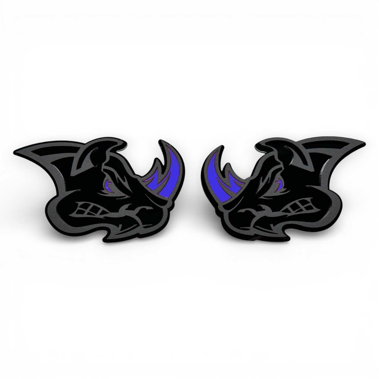 Fender Angry Rhino Car Emblem Horn - Red Eye  Sport Offroad SUV Badge