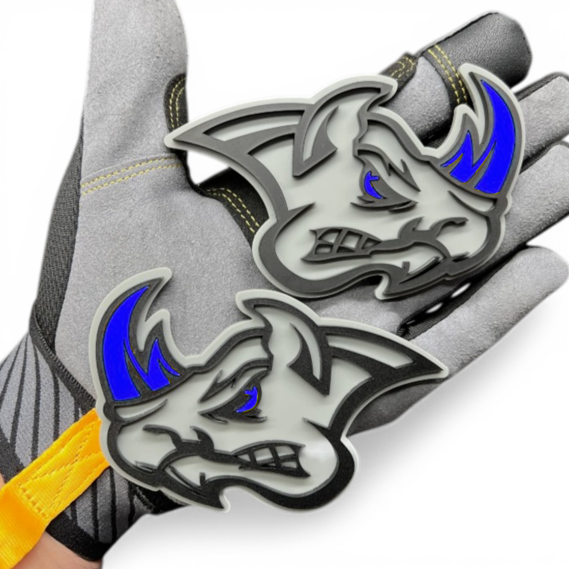 Aftermarket Rhino emblem pair for car truck SUV Jeep and off-road vehicle builds
