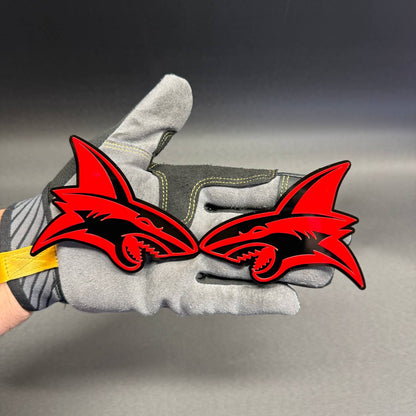 Angry Shark car badge for Dodge RAM truck fender and exterior decoration