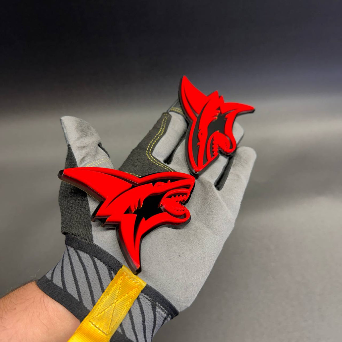 Angry Shark automotive emblem for Chevrolet truck exterior and custom vehicle styling