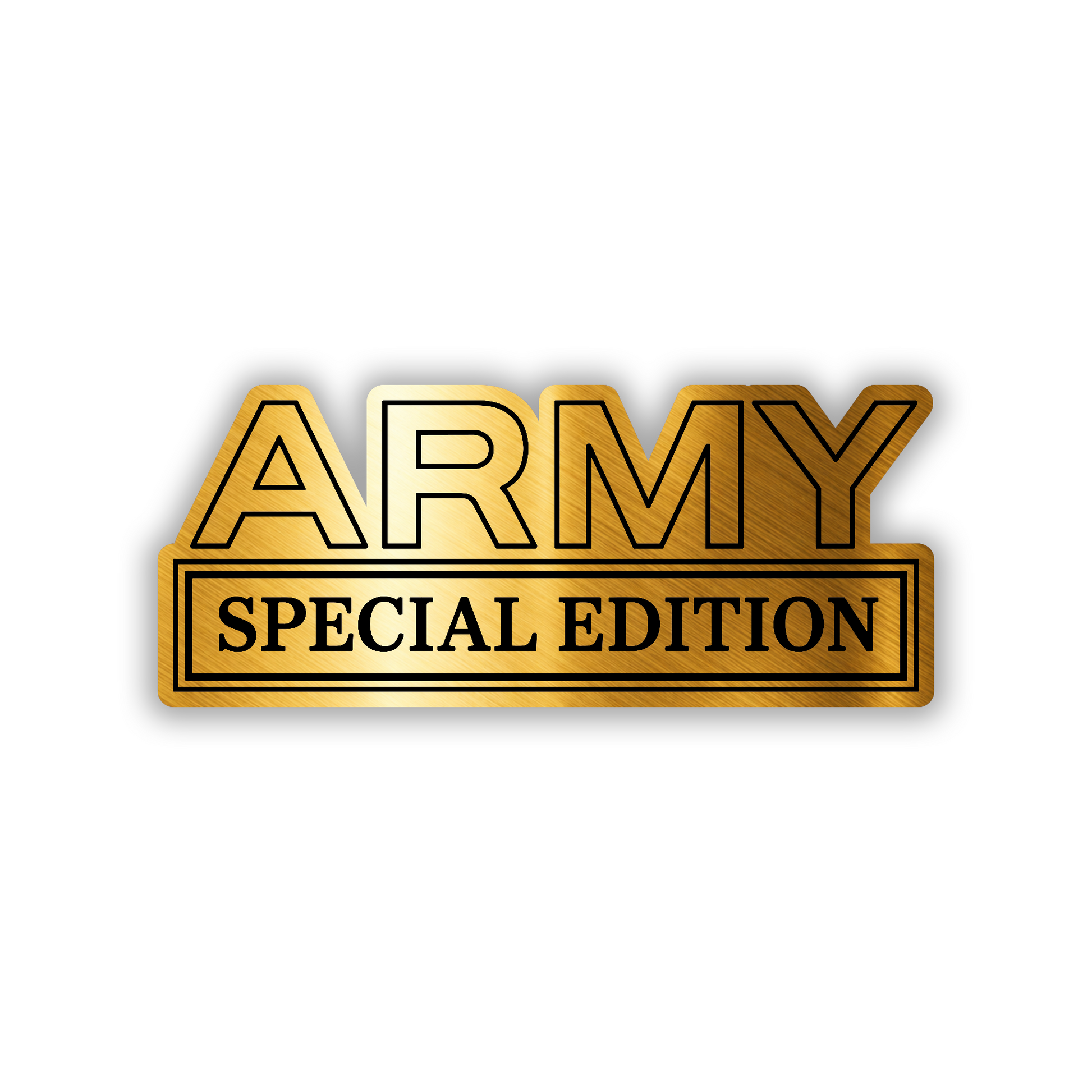 Army Special Edition fender emblem with engraved black details