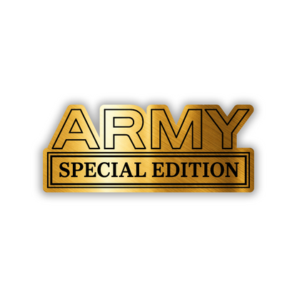 Army Special Edition fender emblem with engraved black details
