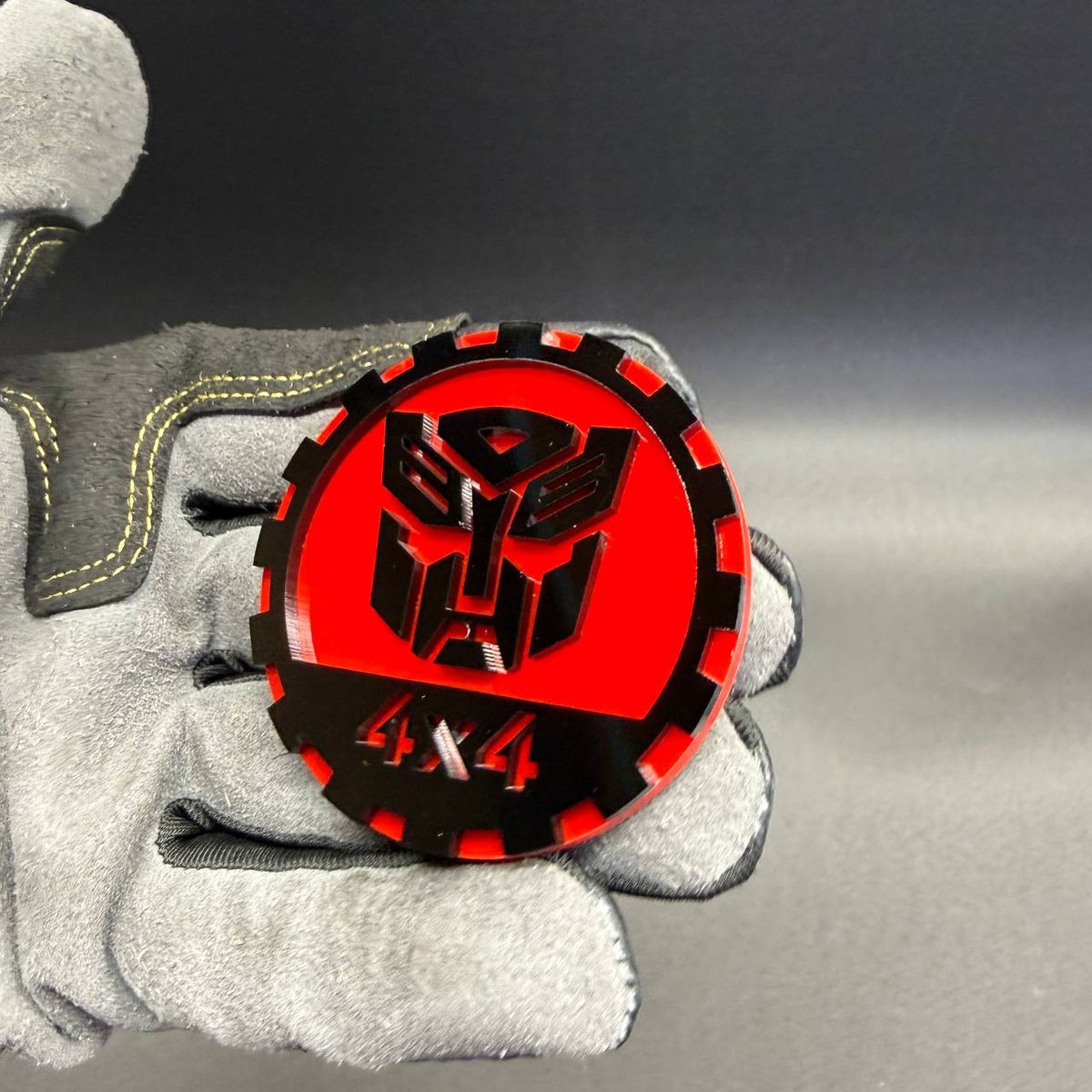 Autobot Rated car badge fits Jeep Wrangler Rubicon 4x4 off-road