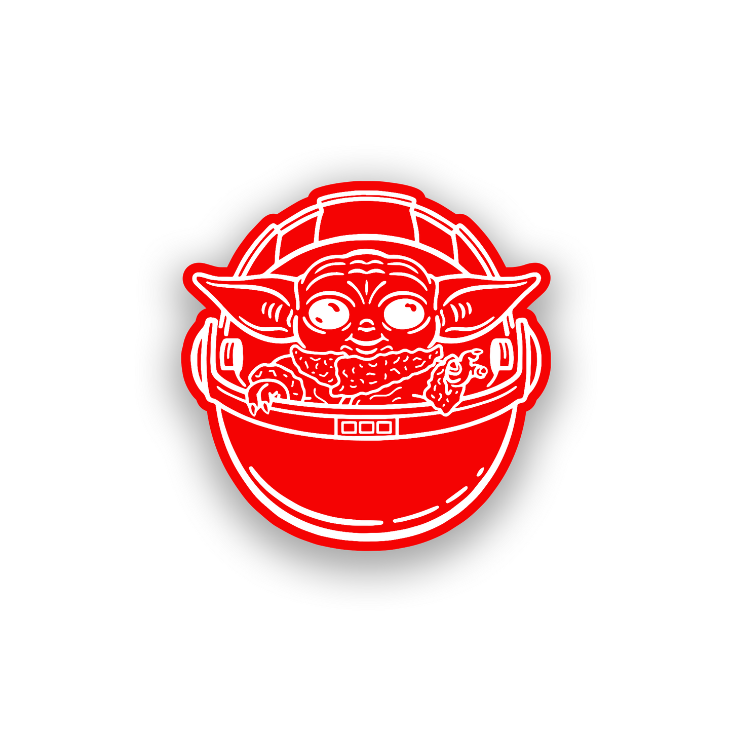 Custom space creature car badge with detailed engraved galactic artwork