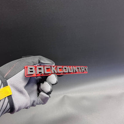 Back Country fender badge for SUV truck or car exterior upgrade