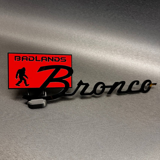 Badlands Sasquatch Bronco car badge fender emblem with Bigfoot design