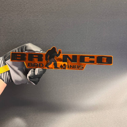 Custom Badlands Sasquatch Peace fender emblem for off-road vehicles