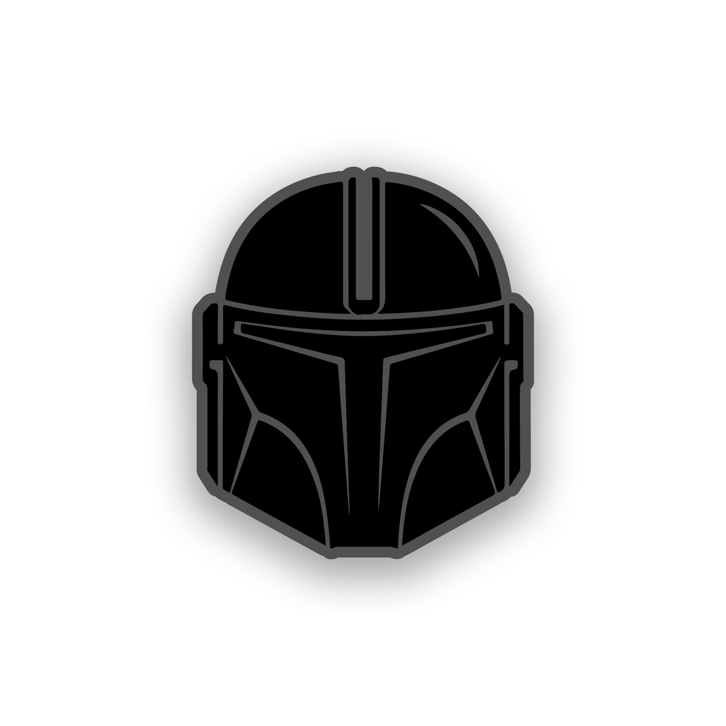Beskar Warrior Helmet Engraved Car Badge Fender Emblem Truck Exterior Decal
