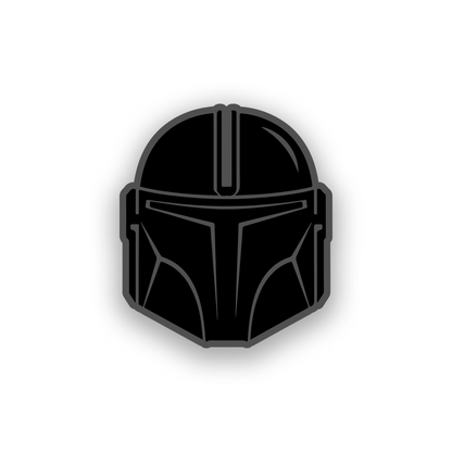 Beskar Warrior Helmet Engraved Car Badge Fender Emblem Truck Exterior Decal
