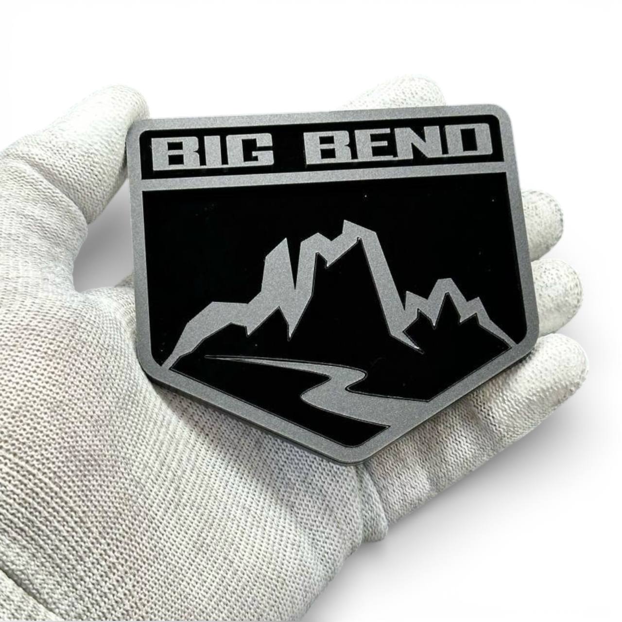 Mountain style badge set compatible with Ford Bronco in matte and gloss black acrylic