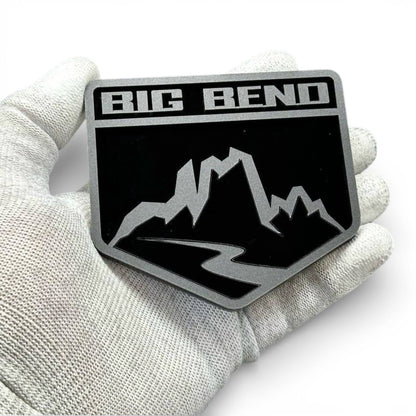 Mountain style badge set compatible with Ford Bronco in matte and gloss black acrylic