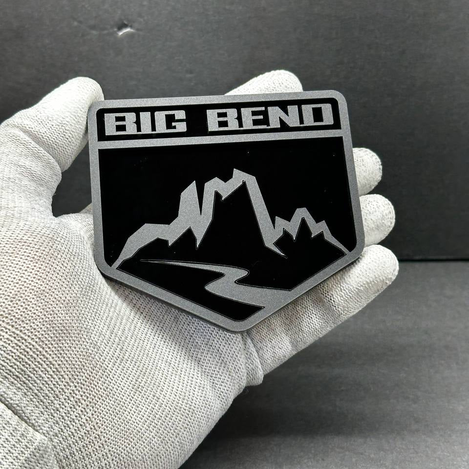 Automotive grade acrylic mountain badge UV and weather resistant finish