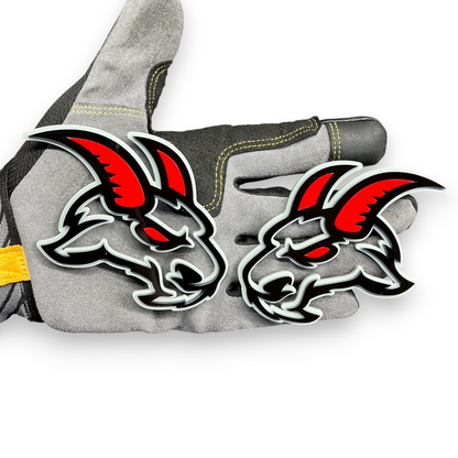 ig Horn goat head badge pair acrylic emblem for Dodge Ram truck custom styling