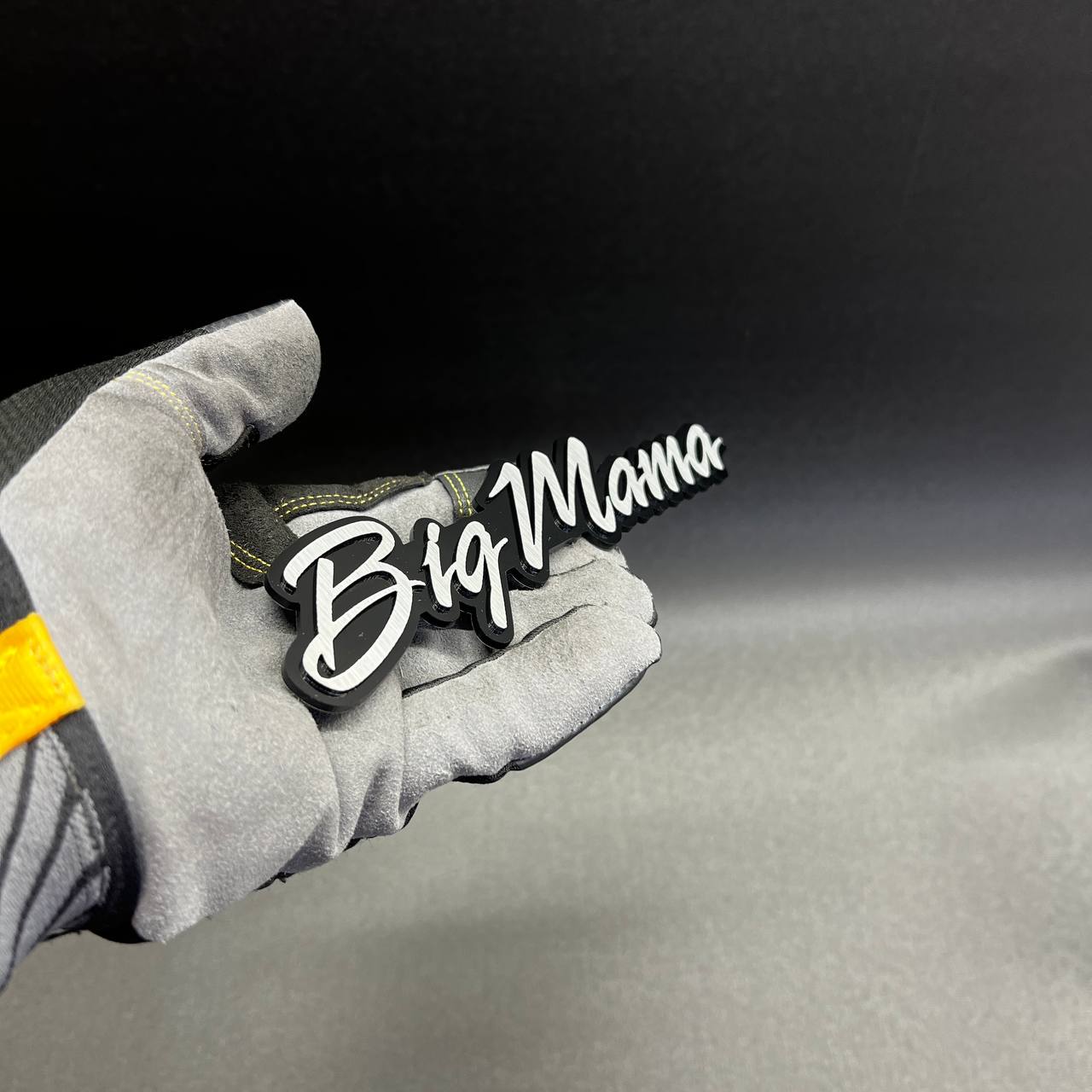 Big Mama decorative custom text emblem for muscle car exterior styling