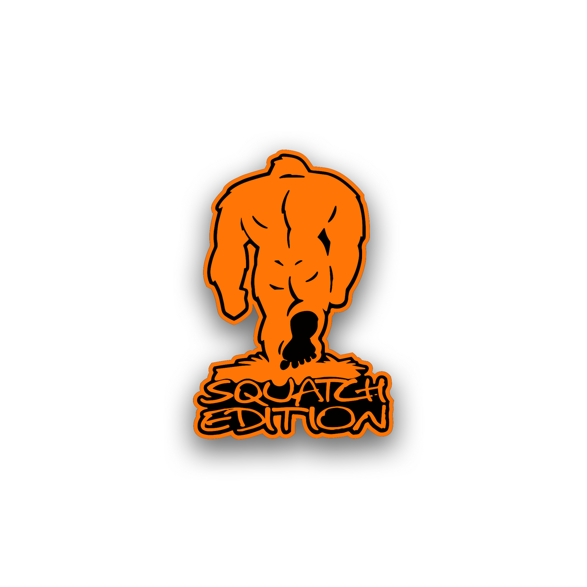 Sasquatch Edition 4x4 fender emblem with detailed Bigfoot graphic