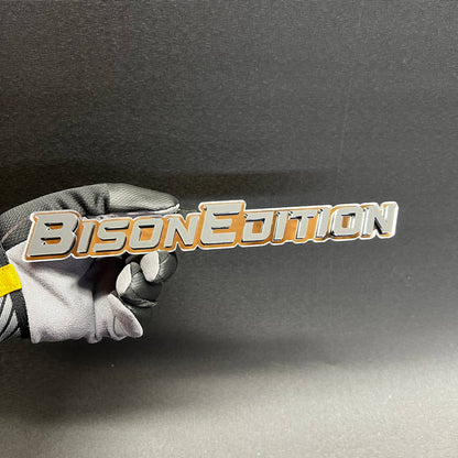 BISON EDITION off road vehicle emblem for rugged builds