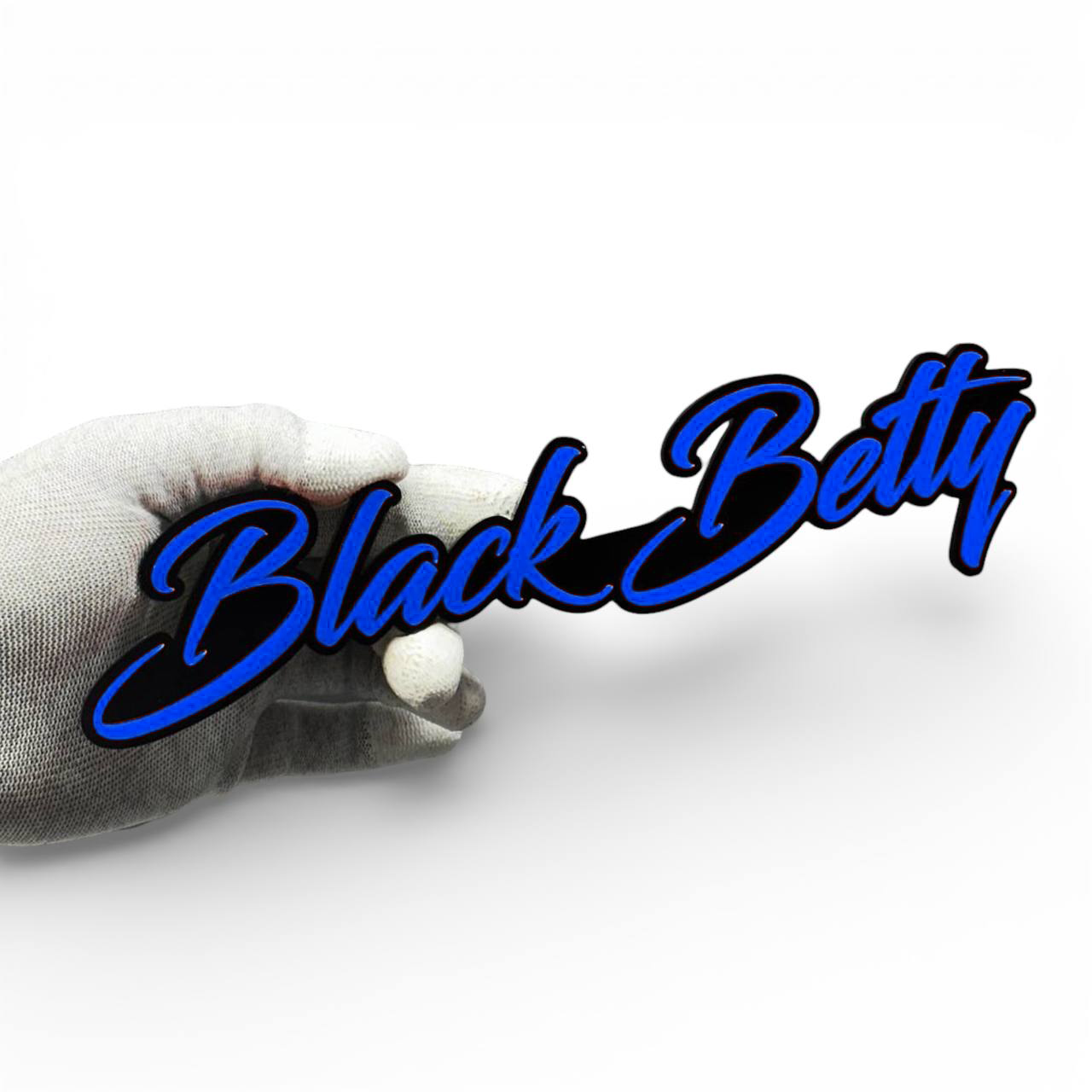 Black Betty custom fender emblem for pickup truck and muscle vehicle builds