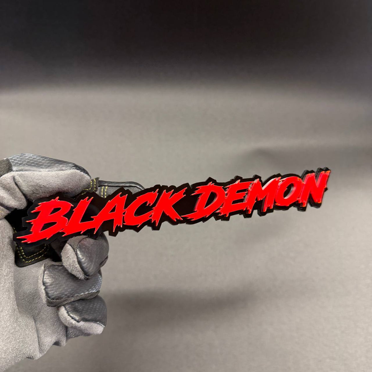 Black Demon red and black custom auto emblem for Ford Dodge Chevy GMC Toyota Nissan and Jeep