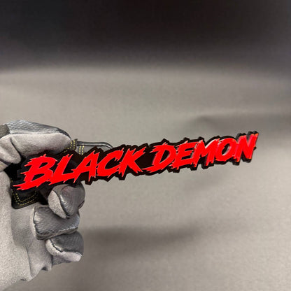 Black Demon red and black custom auto emblem for Ford Dodge Chevy GMC Toyota Nissan and Jeep
