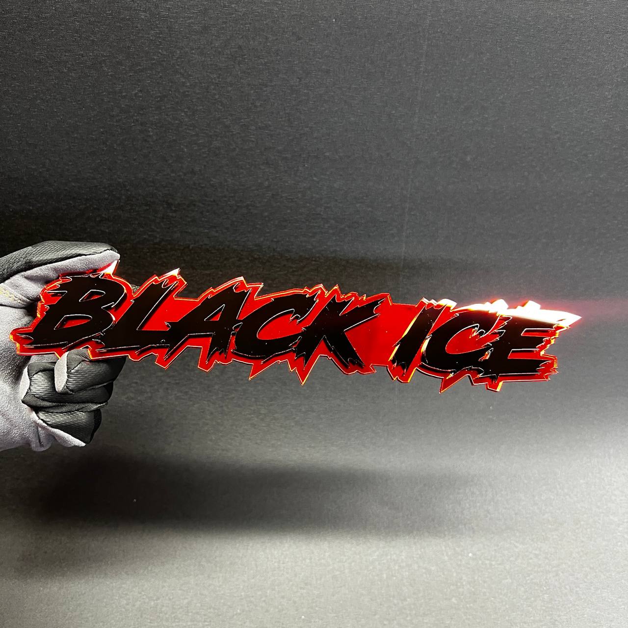BLACK ICE exterior car decal sticker with bold aggressive lettering