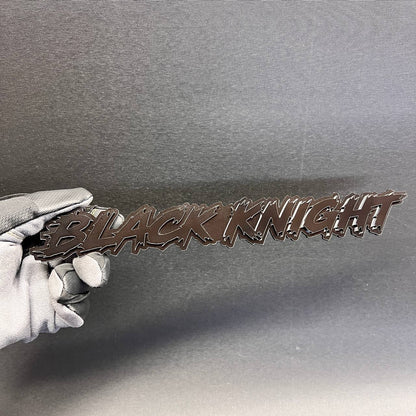 Custom BLACK KNIGHT car text badge for fender trunk or exterior styling