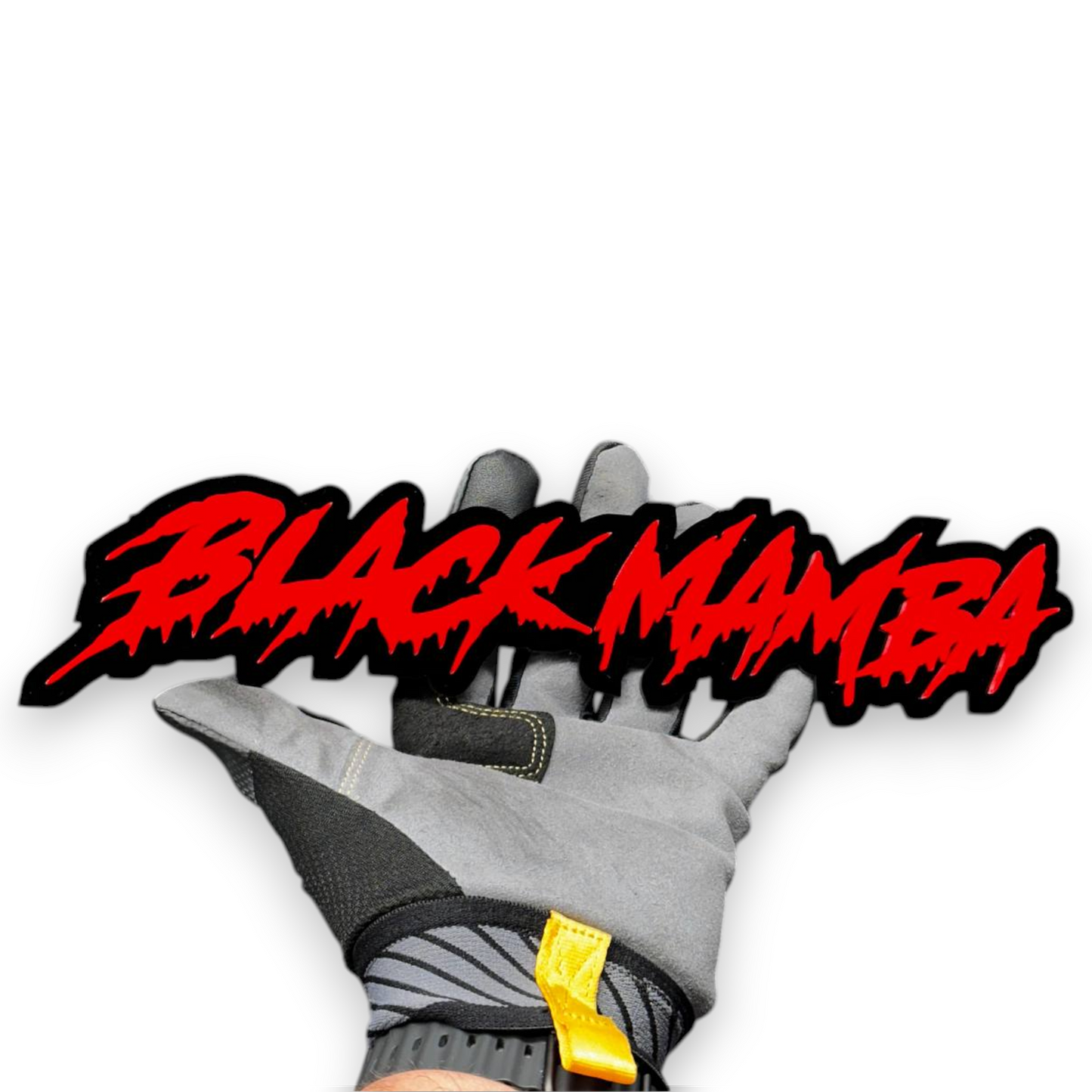 Universal Black Mamba 3D acrylic car emblem for fender, trunk, hood, or tailgate customization.